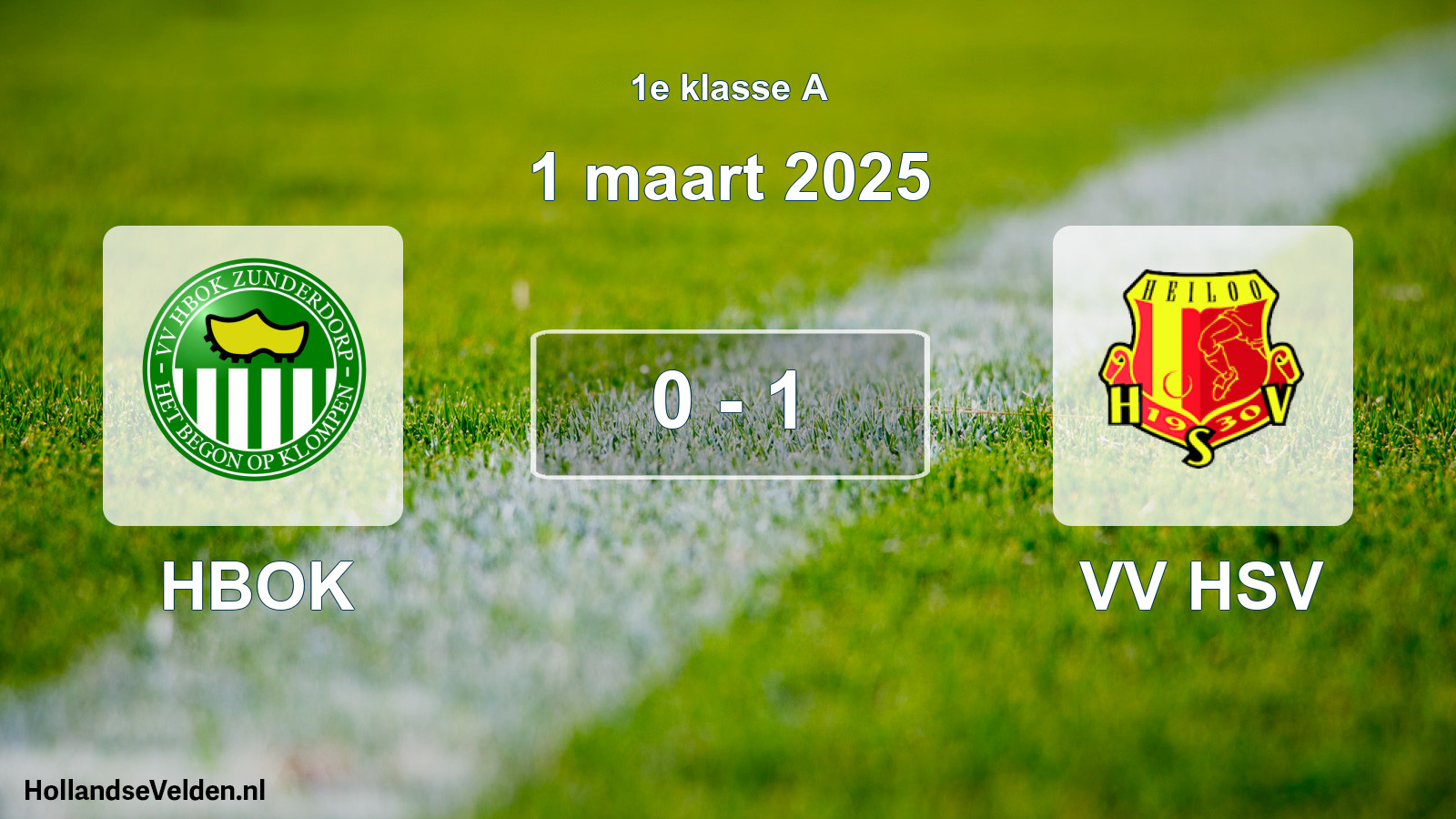 Total number of matches played: HBOK - VV HSV 0 - 1 (1 March 2025)