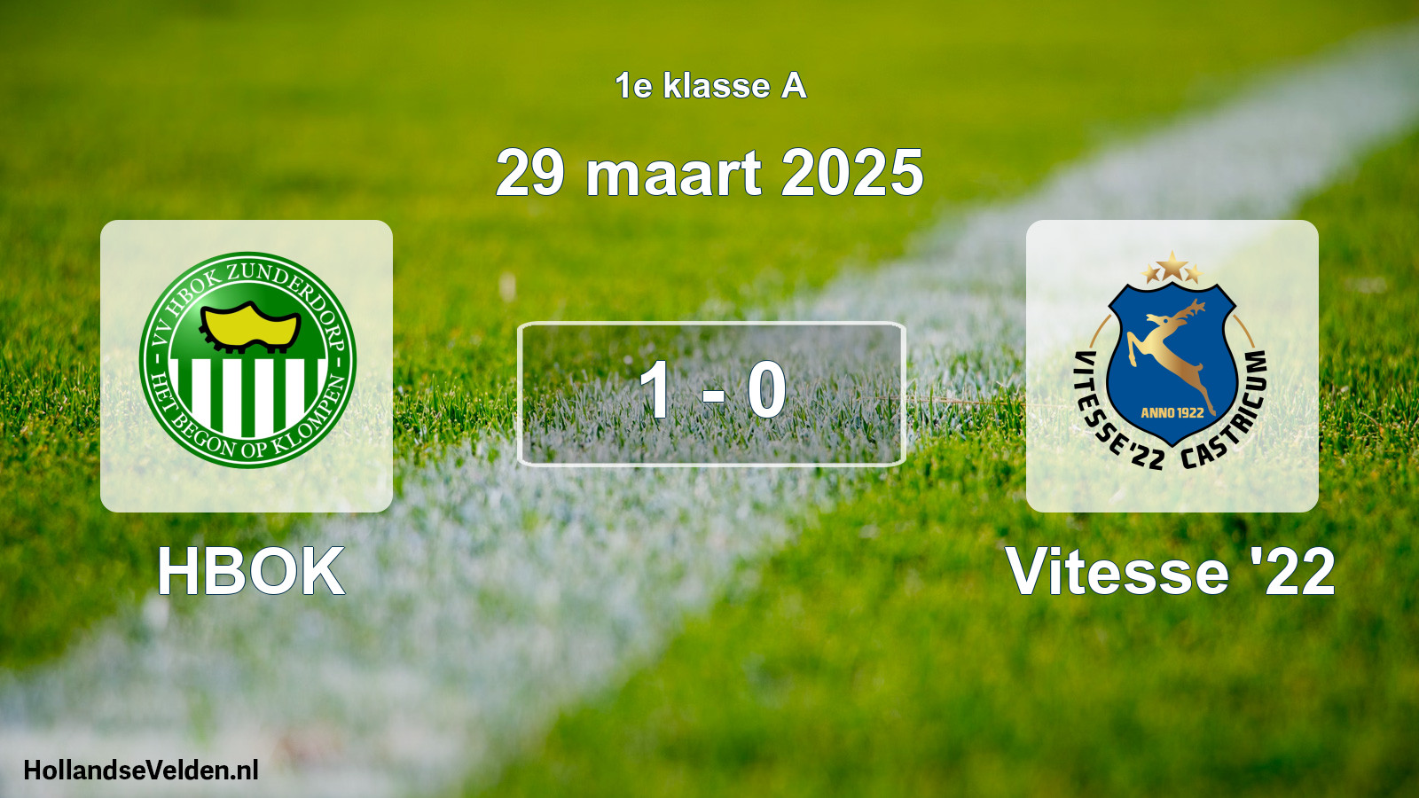 Total number of matches played: HBOK - Vitesse '22 1 - 0 (29 March 2025)