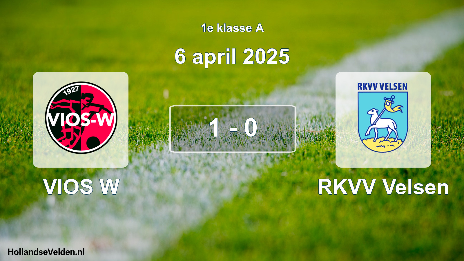 Total number of matches played: VIOS W - RKVV Velsen 1 - 0 (6 April 2025)