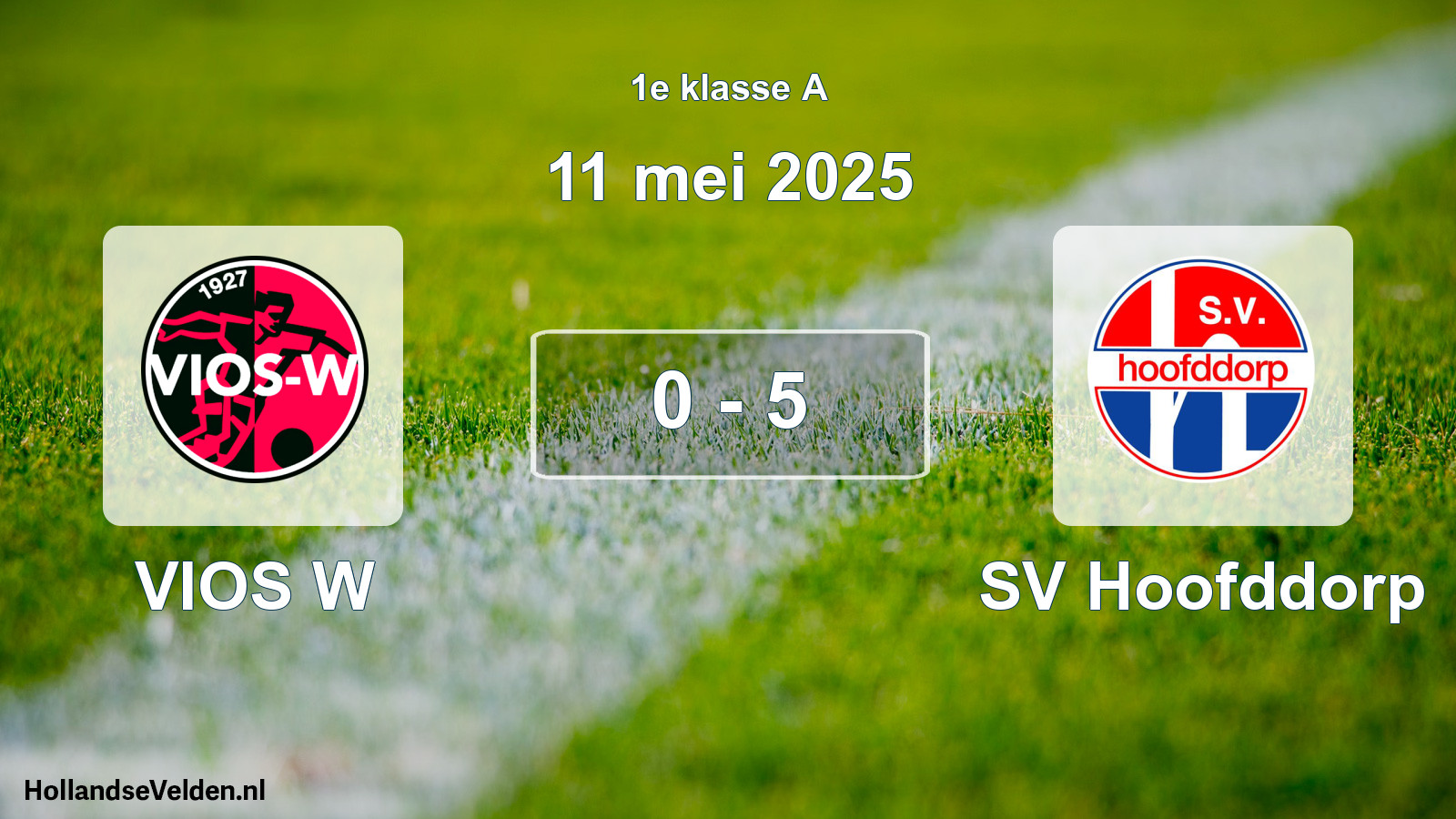Total number of matches played: VIOS W - SV Hoofddorp 0 - 5 (11 May 2025)