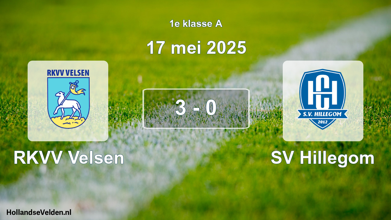 Total number of matches played: RKVV Velsen - SV Hillegom 3 - 0 (17 May 2025)