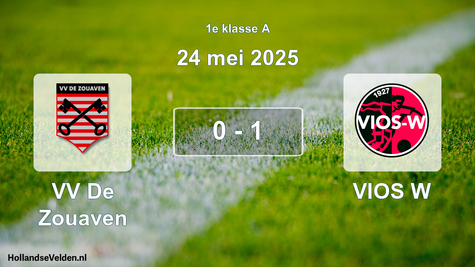 Total number of matches played: VV De Zouaven - VIOS W 0 - 1 (24 May 2025)