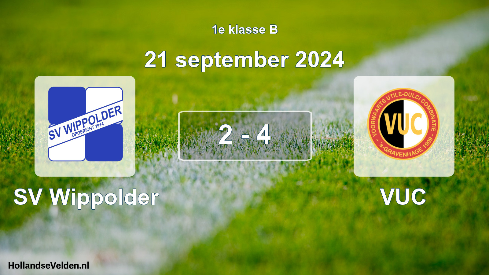 Total number of matches played: SV Wippolder - VUC 2 - 4 (21 September 2024)