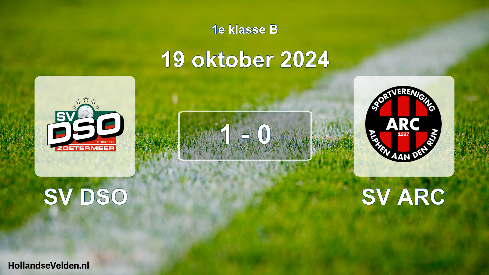Total number of matches played: SV DSO - SV ARC 1 - 0 (19 October 2024)