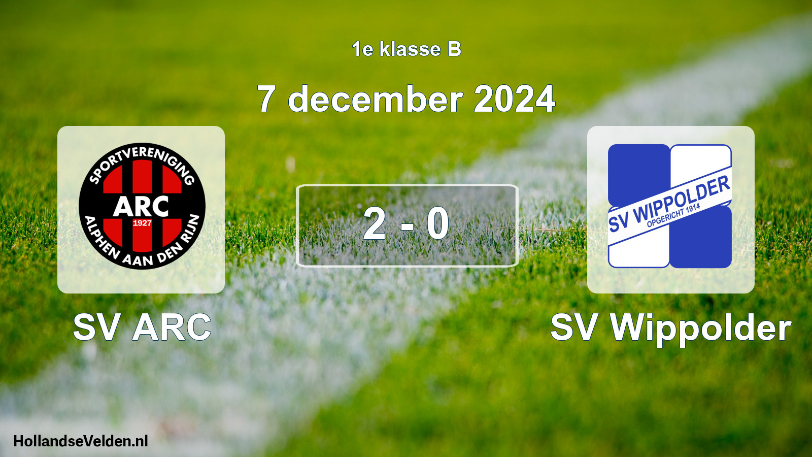 Total number of matches played: SV ARC - SV Wippolder 2 - 0 (7 December 2024)