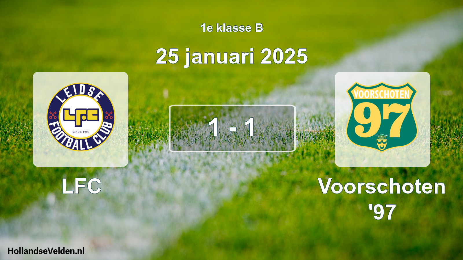 Total number of matches played: LFC - Voorschoten '97 1 - 1 (25 January 2025)