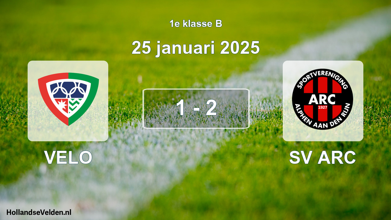 Total number of matches played: VELO - SV ARC 1 - 2 (25 January 2025)