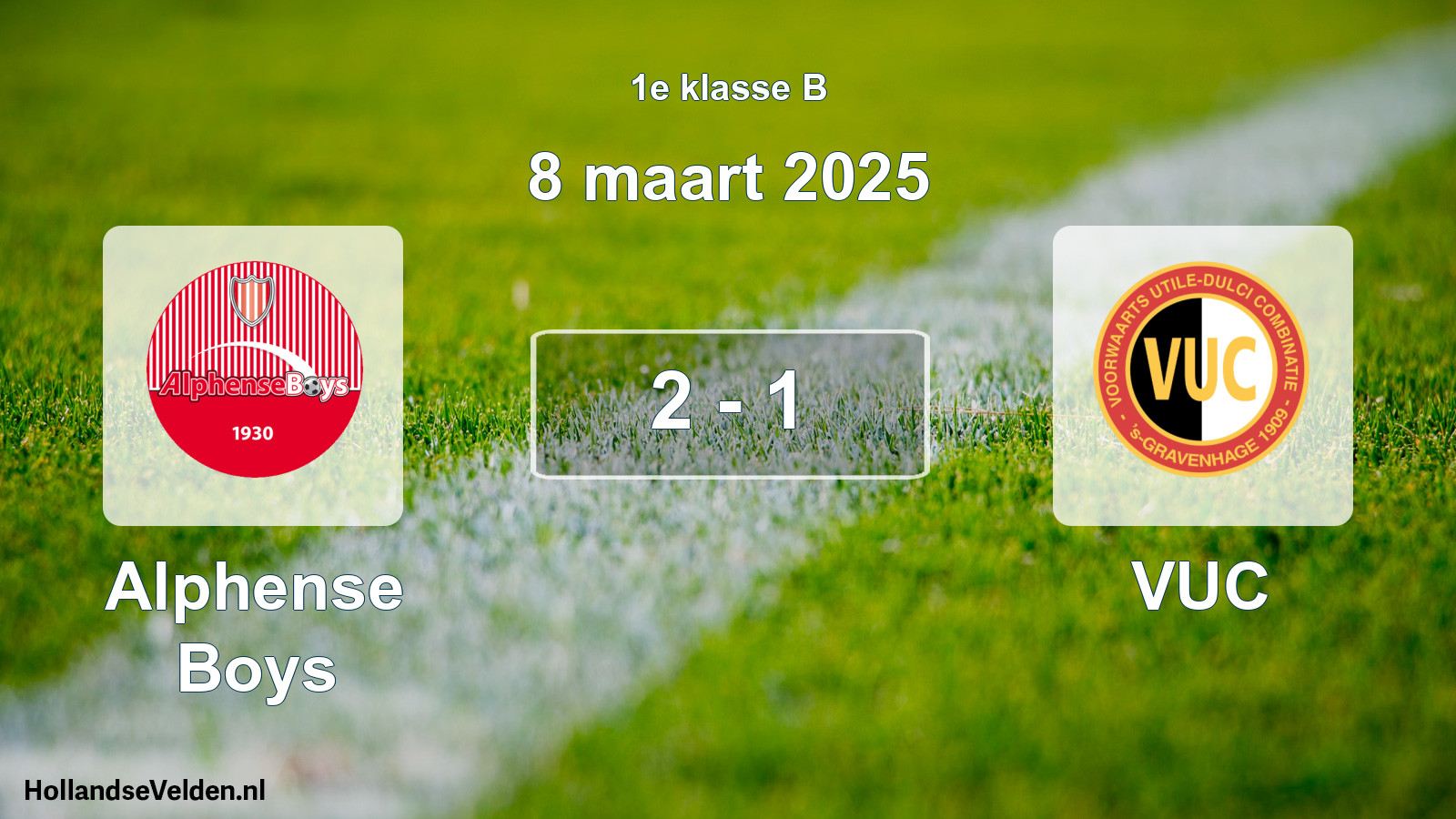 Total number of matches played: Alphense Boys - VUC 2 - 1 (8 March 2025)