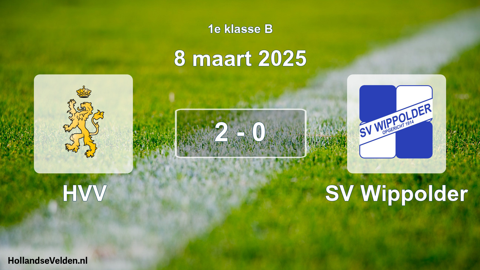 Total number of matches played: HVV - SV Wippolder 2 - 0 (8 March 2025)