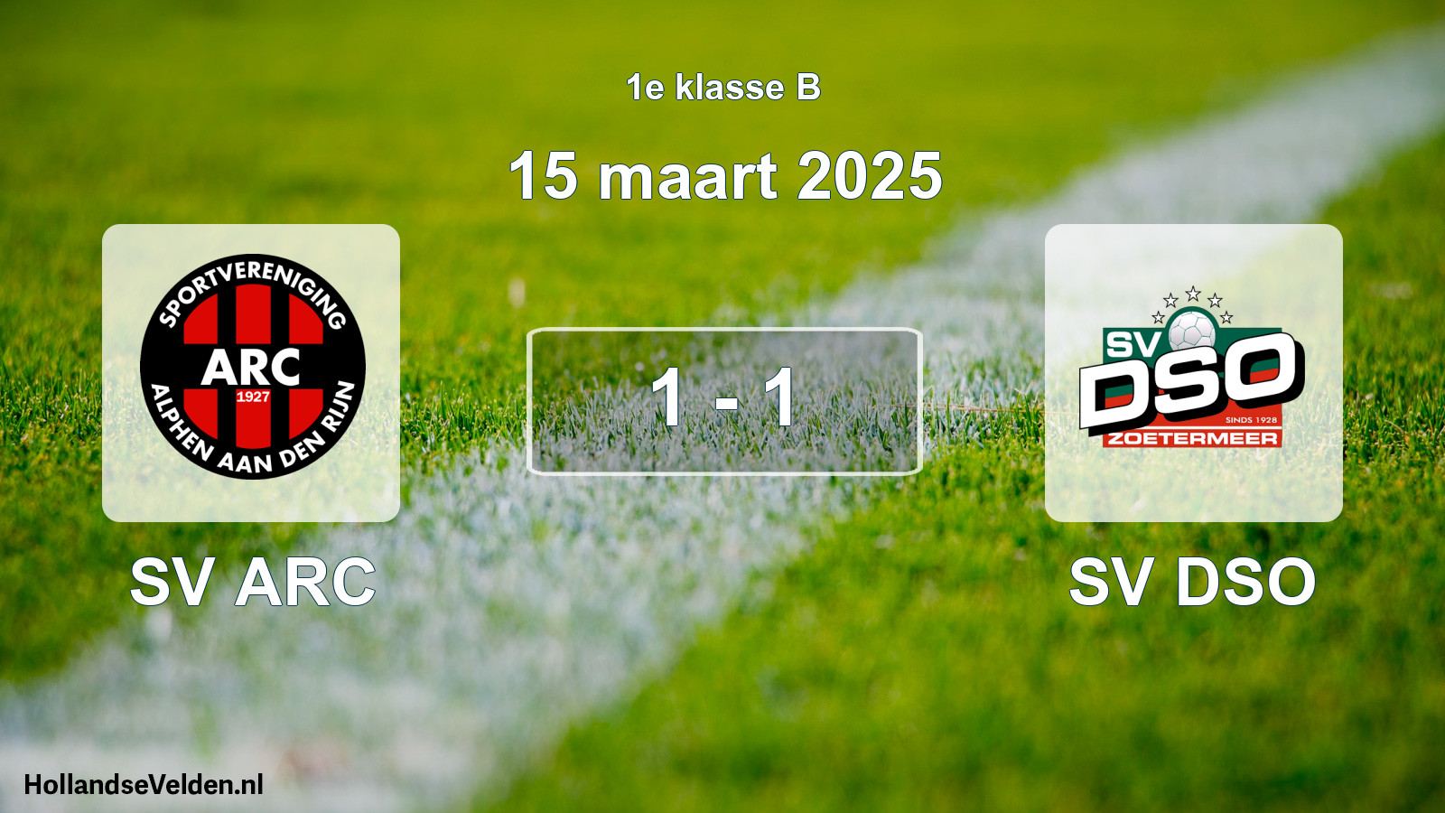 Total number of matches played: SV ARC - SV DSO 1 - 1 (15 March 2025)