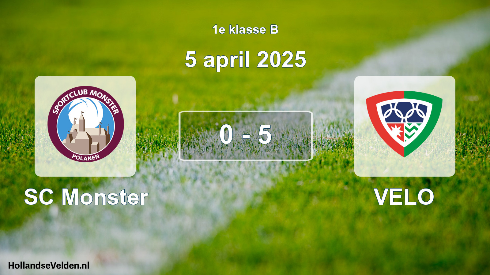 Total number of matches played: SC Monster - VELO 0 - 5 (5 April 2025)