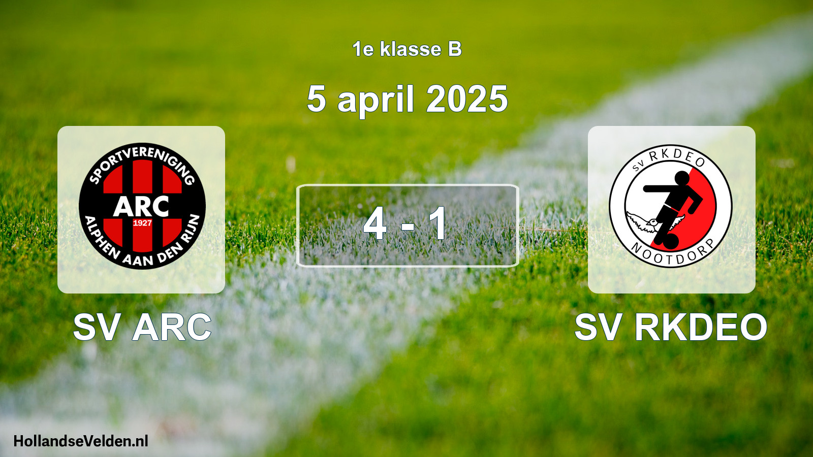 Total number of matches played: SV ARC - SV RKDEO 4 - 1 (5 April 2025)