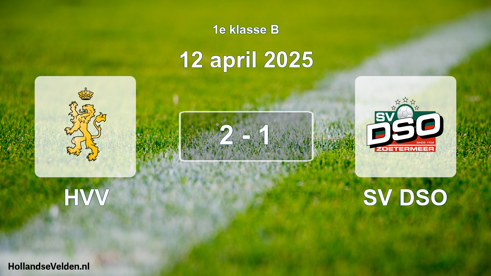 Total number of matches played: HVV - SV DSO 2 - 1 (12 April 2025)