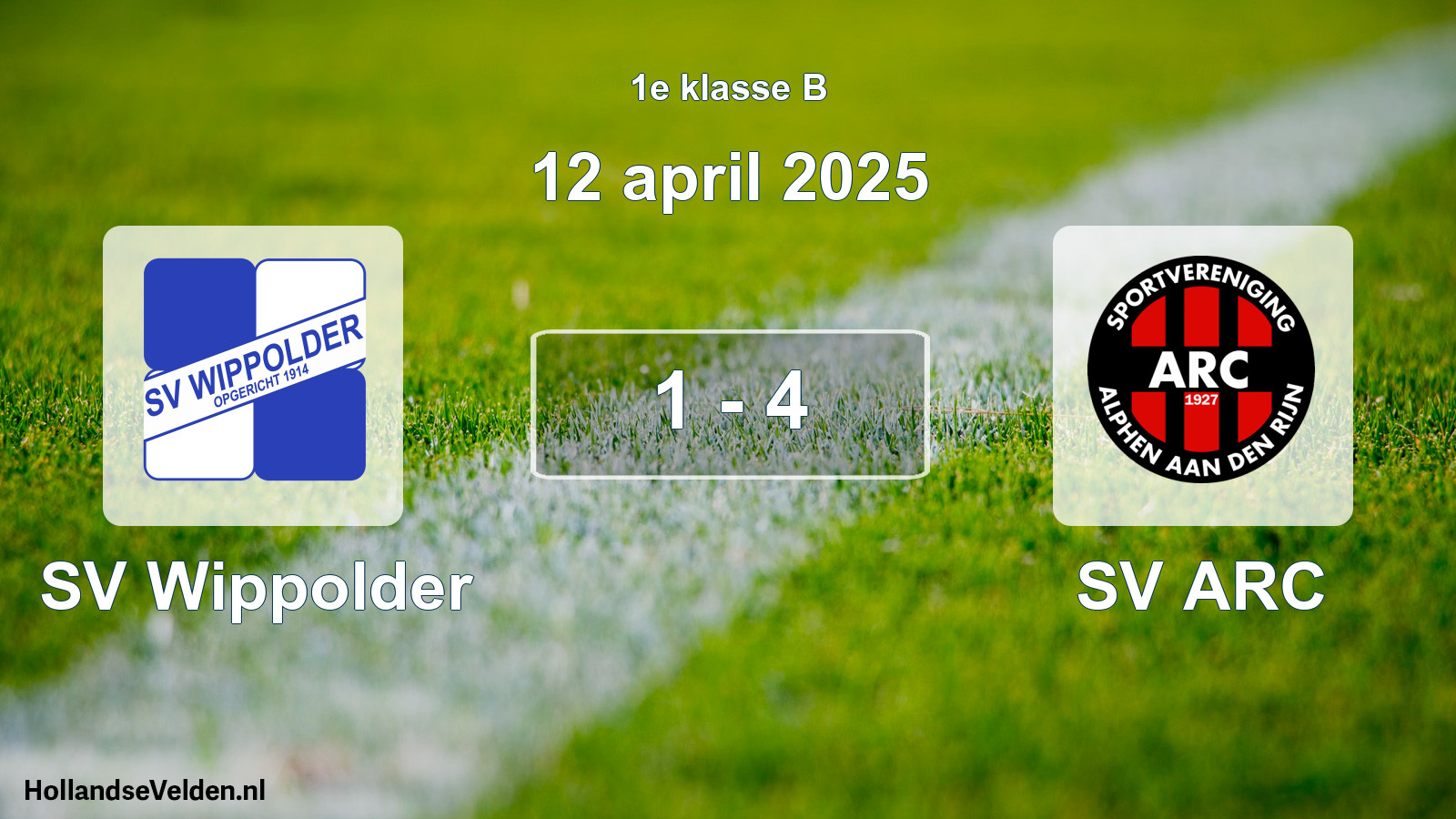 Total number of matches played: SV Wippolder - SV ARC 1 - 4 (12 April 2025)