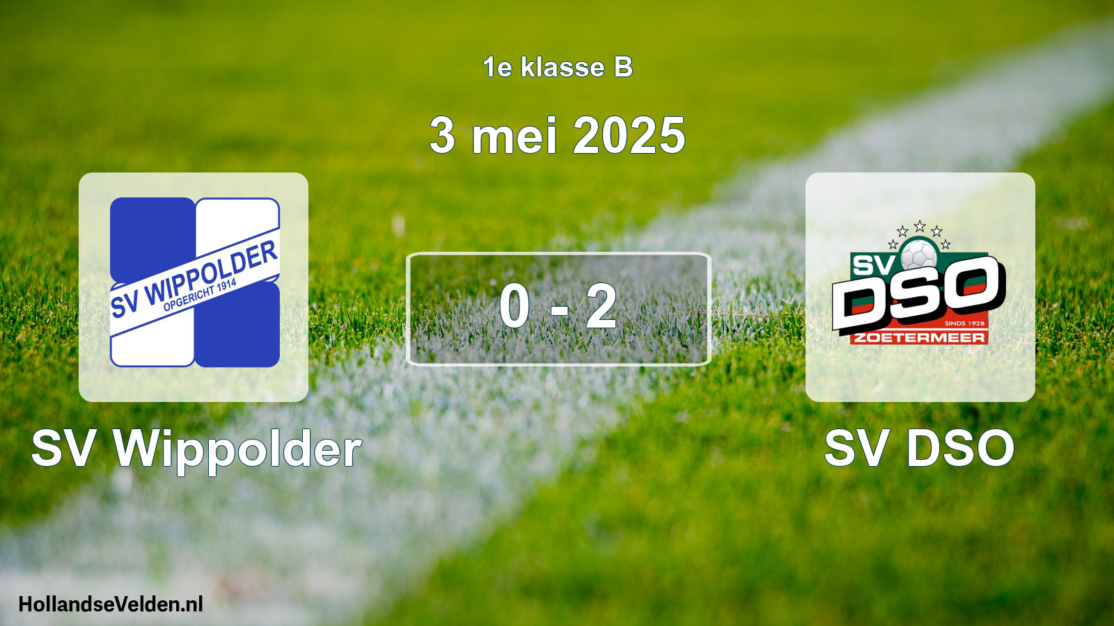 Total number of matches played: SV Wippolder - SV DSO 0 - 2 (3 May 2025)