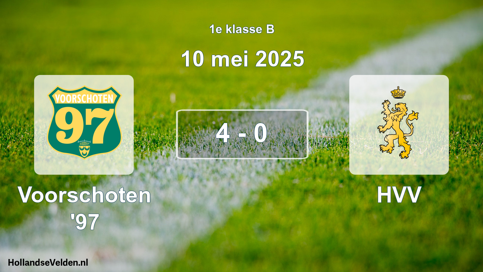 Total number of matches played: Voorschoten '97 - HVV 4 - 0 (10 May 2025)
