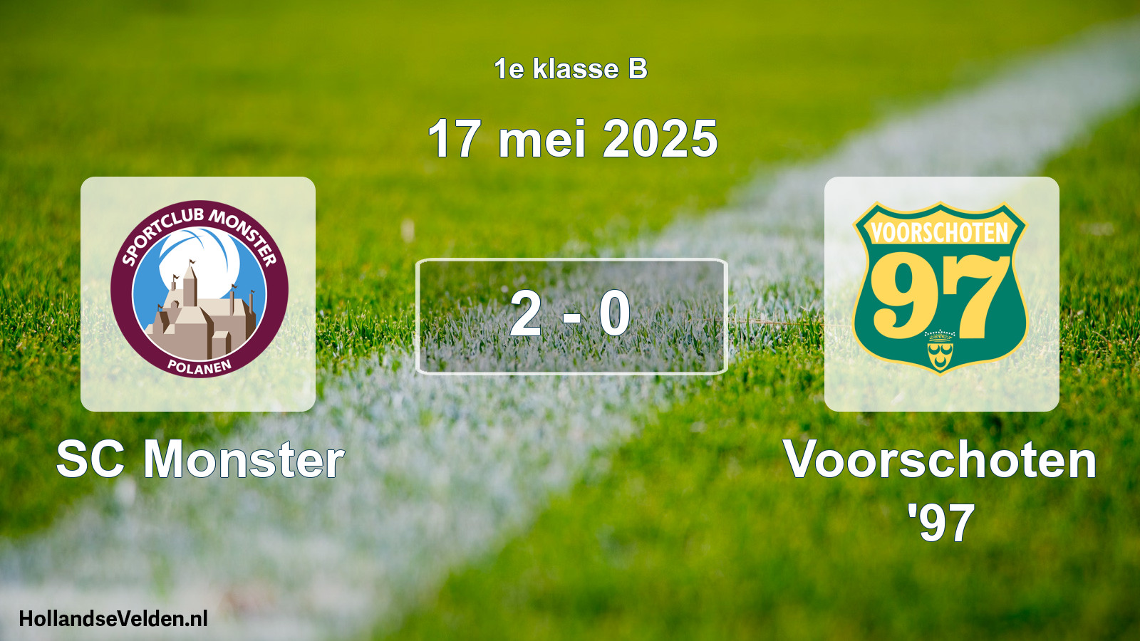 Total number of matches played: SC Monster - Voorschoten '97 2 - 0 (17 May 2025)