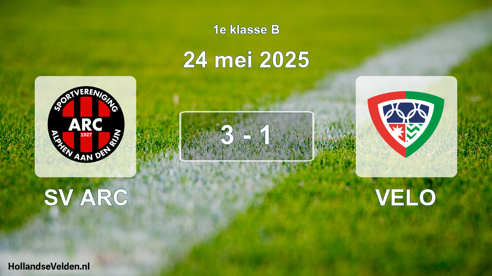 Total number of matches played: SV ARC - VELO 3 - 1 (24 May 2025)