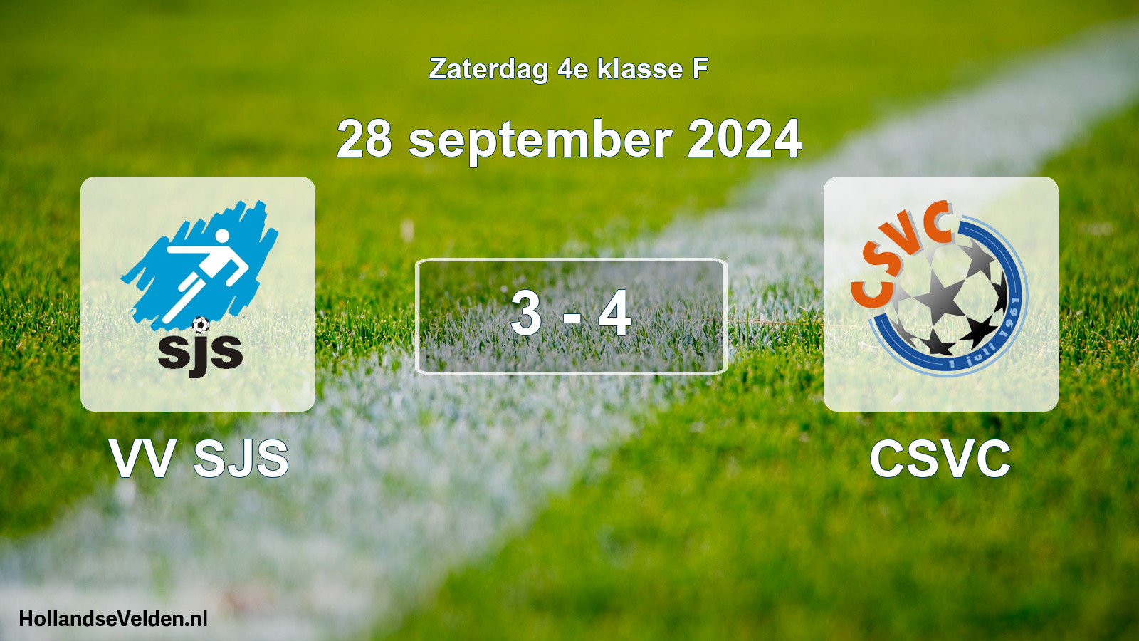 Total number of matches played: VV SJS - CSVC 3 - 4 (28 September 2024)