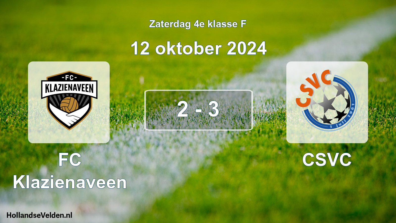 Total number of matches played: FC Klazienaveen - CSVC 2 - 3 (12 October 2024)