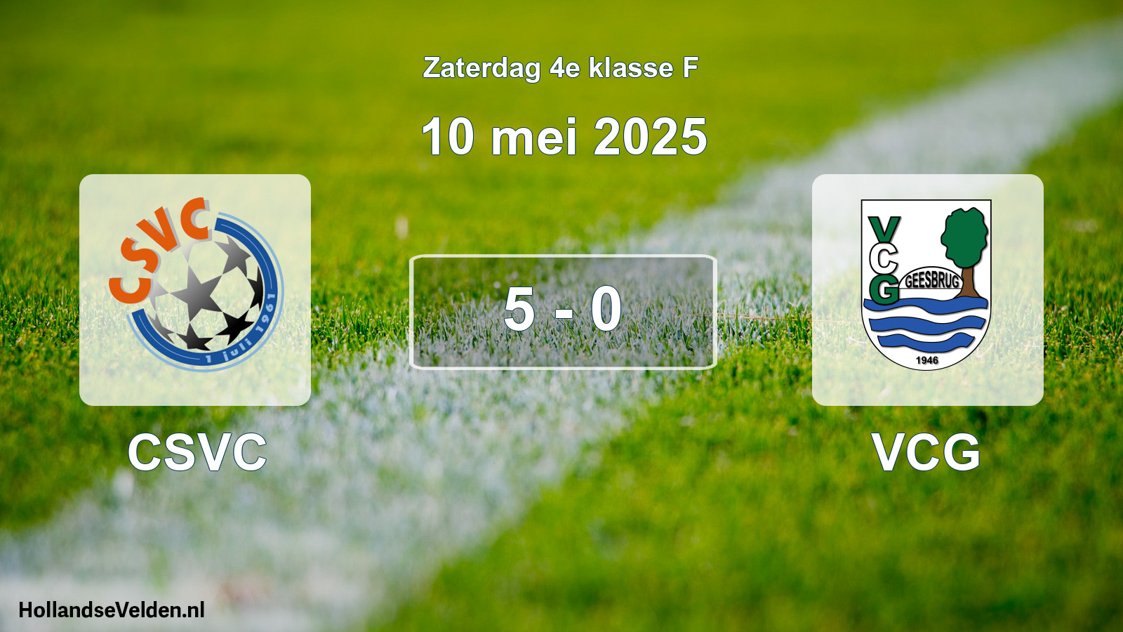 Total number of matches played: CSVC - VCG 5 - 0 (10 May 2025)