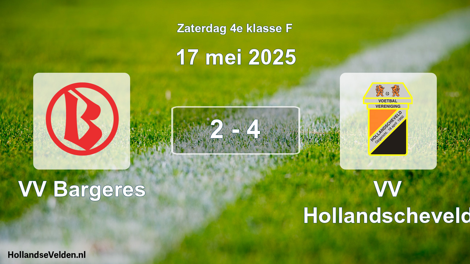 Total number of matches played: VV Bargeres - VV Hollandscheveld 2 - 4 (17 May 2025)