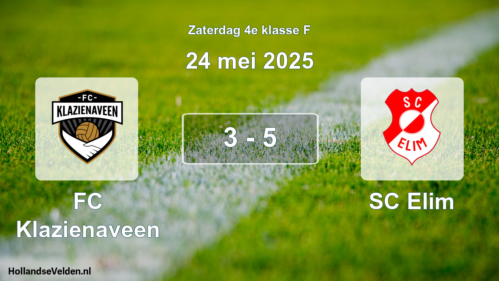 Total number of matches played: FC Klazienaveen - SC Elim 3 - 5 (24 May 2025)