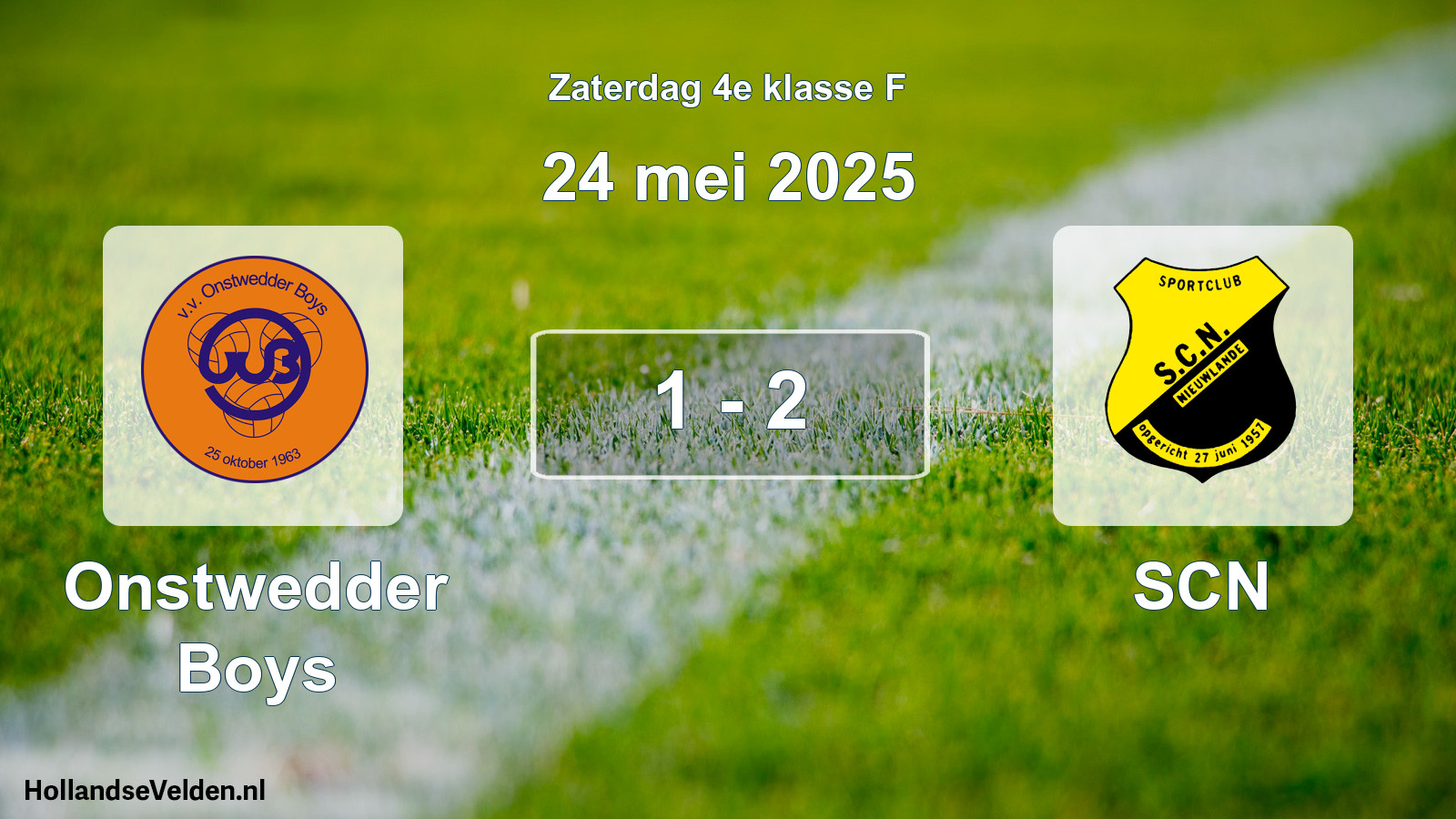 Total number of matches played: Onstwedder Boys - SCN 1 - 2 (24 May 2025)