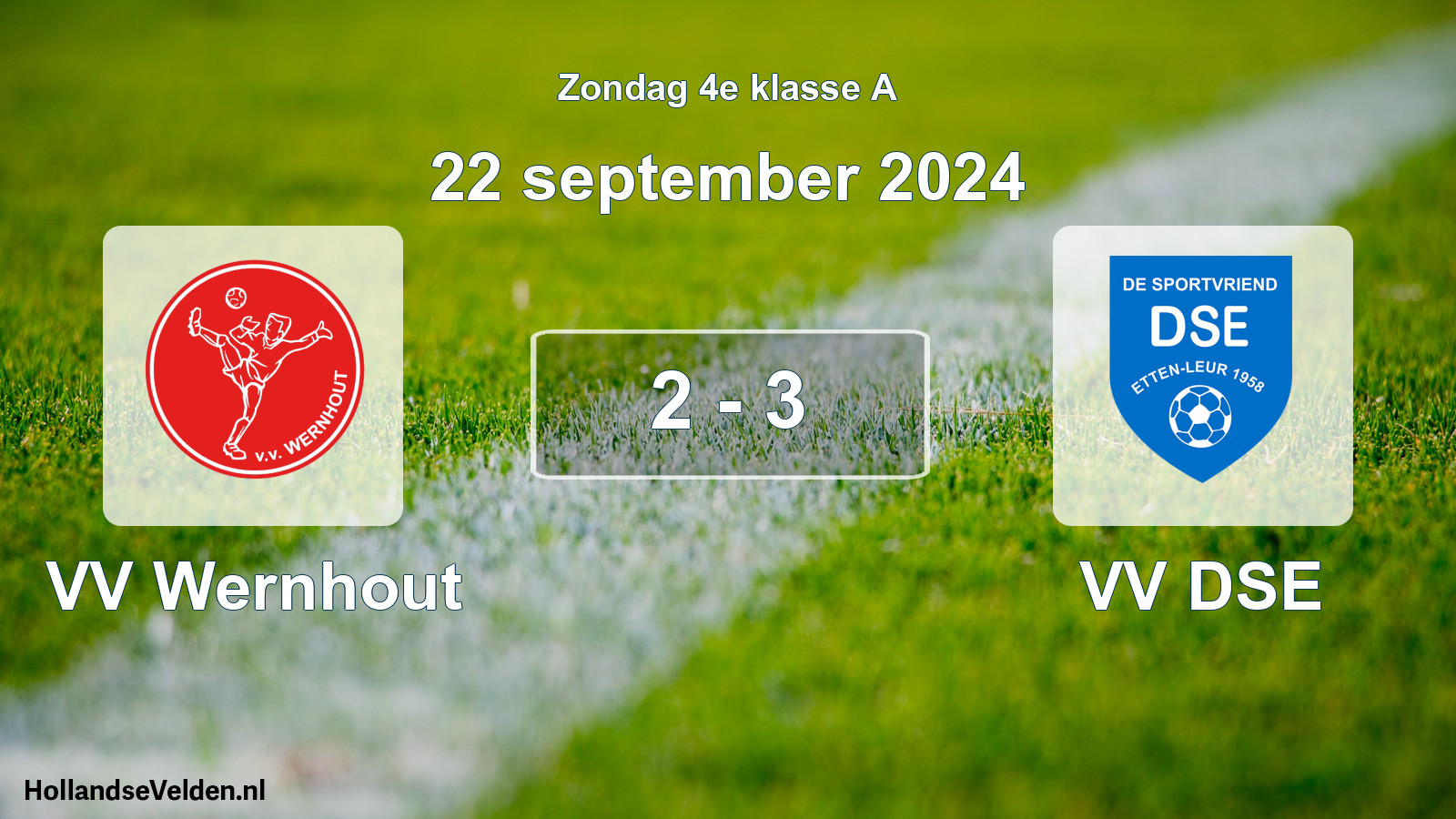 Total number of matches played: VV Wernhout - VV DSE 2 - 3 (22 September 2024)