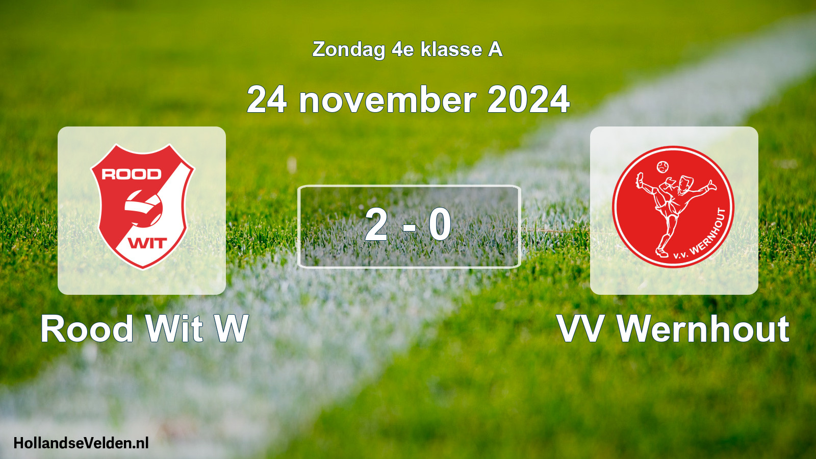 Total number of matches played: Rood Wit W - VV Wernhout 2 - 0 (24 November 2024)