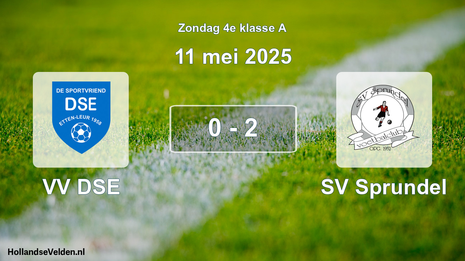 Total number of matches played: VV DSE - SV Sprundel 0 - 2 (11 May 2025)