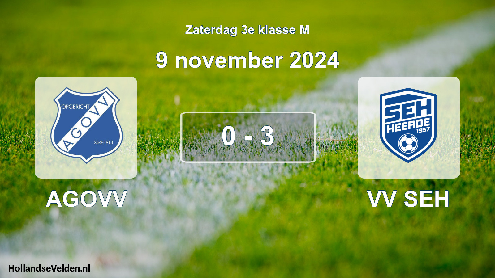 Total number of matches played: AGOVV - VV SEH 0 - 3 (9 November 2024)