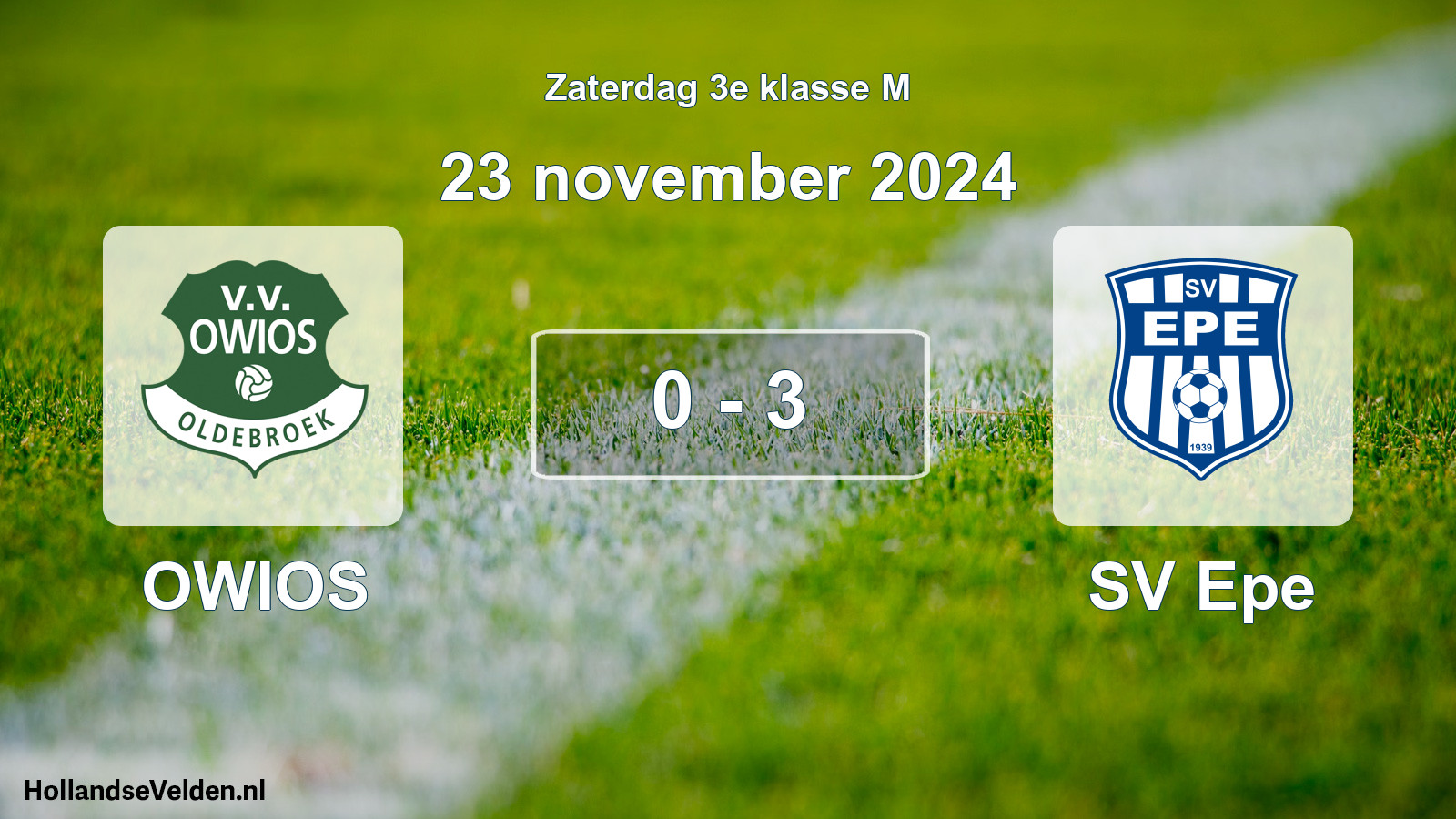 Total number of matches played: OWIOS - SV Epe 0 - 3 (23 November 2024)