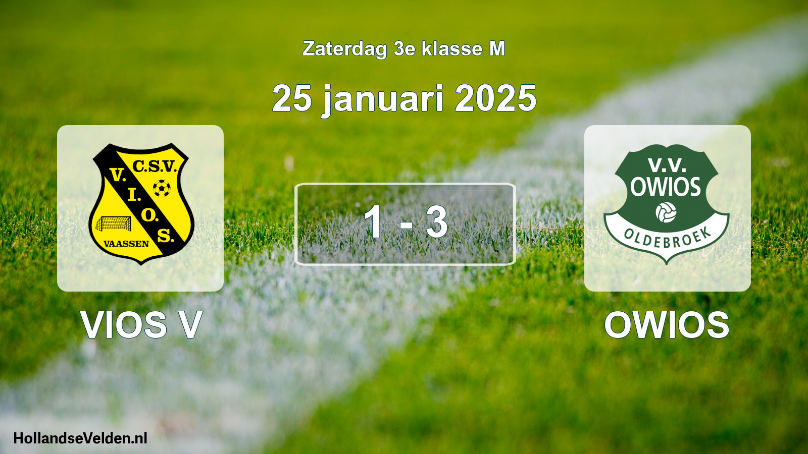 Total number of matches played: VIOS V - OWIOS 1 - 3 (25 January 2025)