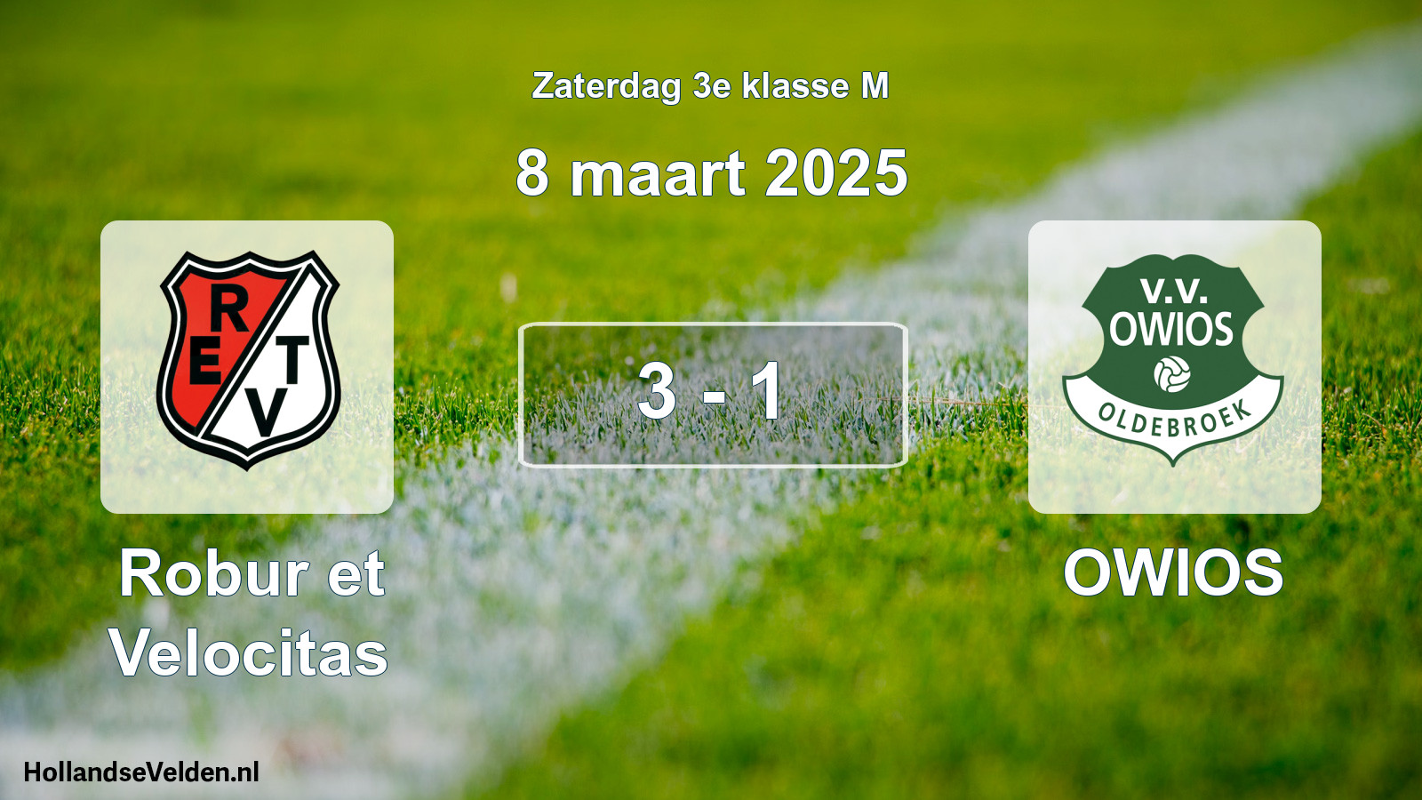 Total number of matches played: Robur et Velocitas - OWIOS 3 - 1 (8 March 2025)
