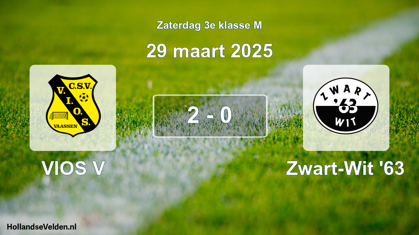 Total number of matches played: VIOS V - Zwart-Wit '63 2 - 0 (29 March 2025)