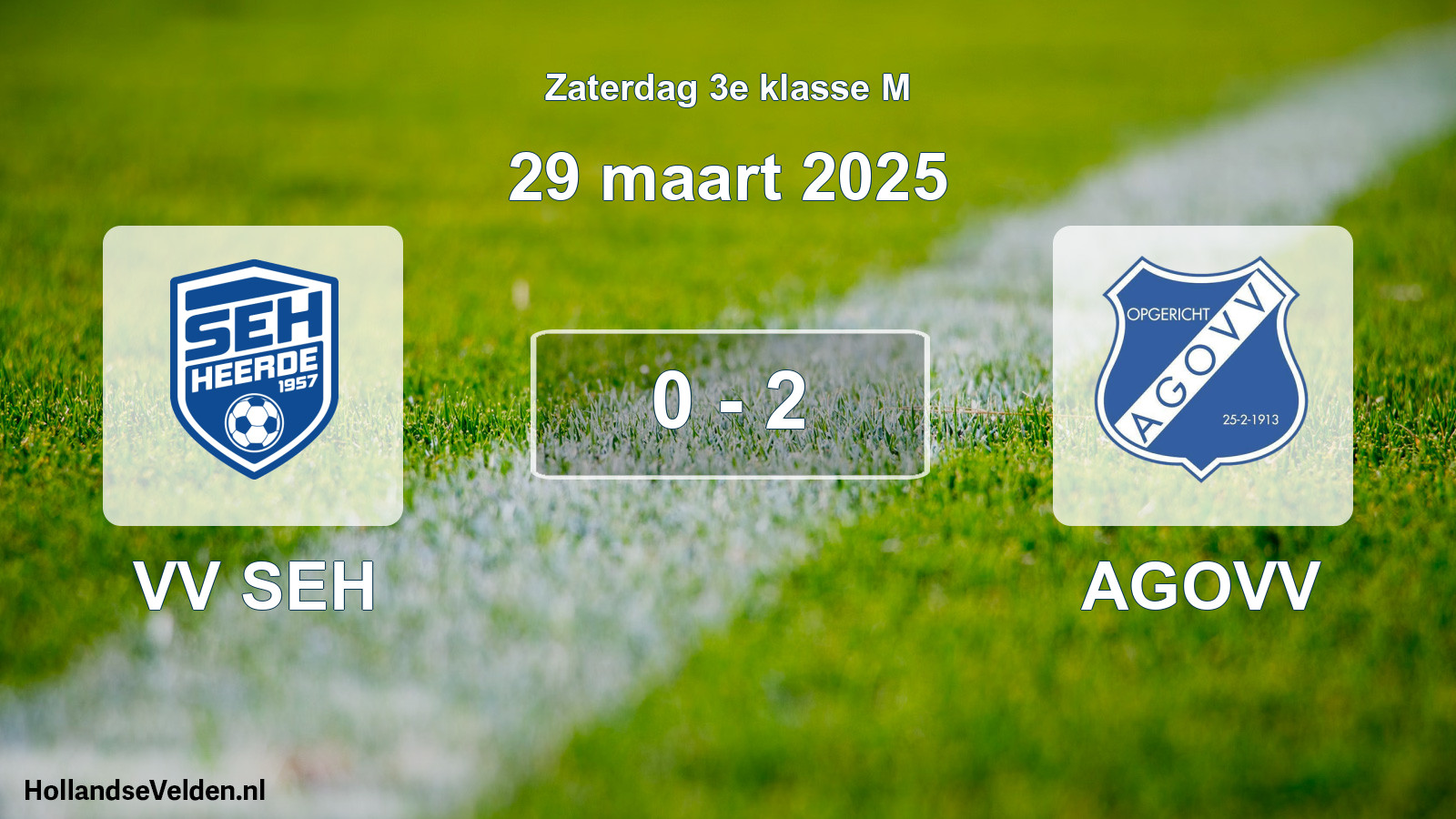 Total number of matches played: VV SEH - AGOVV 0 - 2 (29 March 2025)
