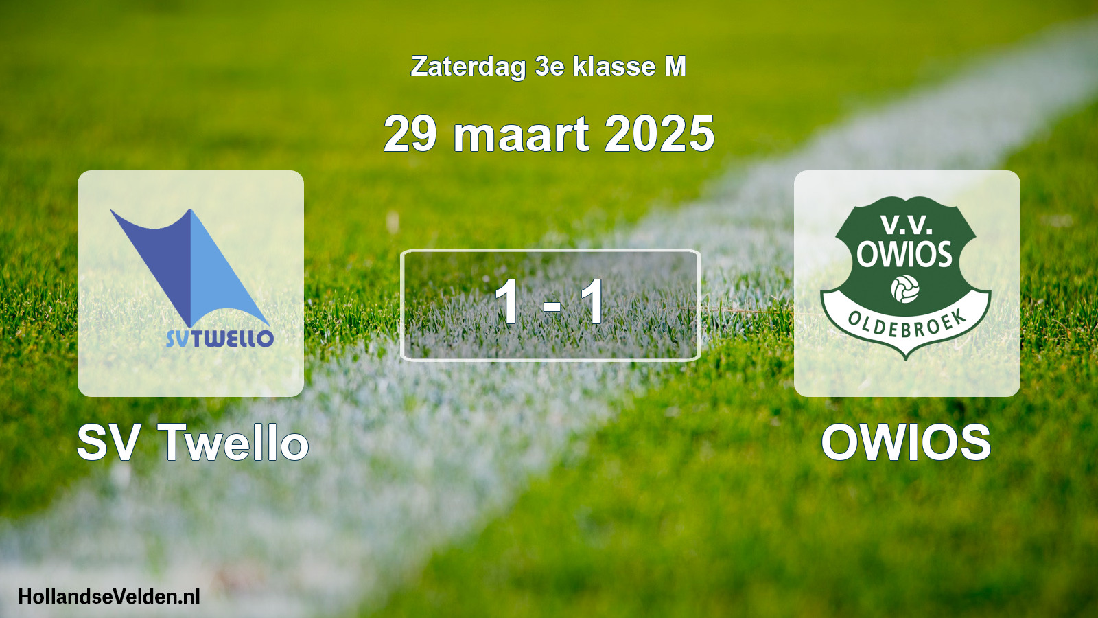 Total number of matches played: SV Twello - OWIOS 1 - 1 (29 March 2025)