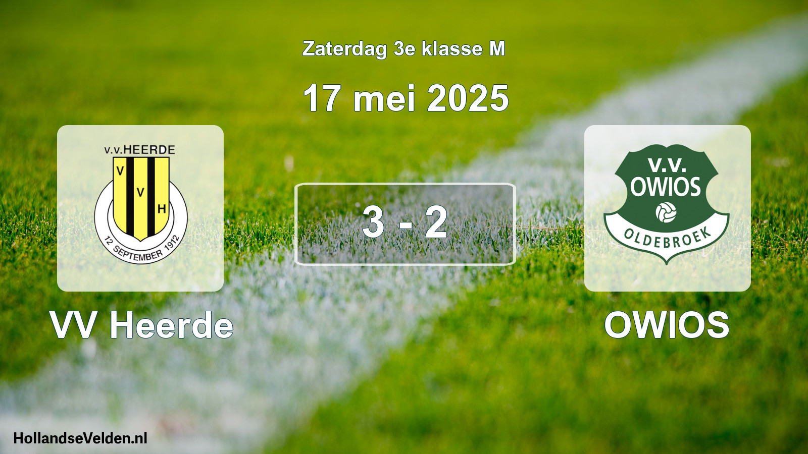 Total number of matches played: VV Heerde - OWIOS 3 - 2 (17 May 2025)
