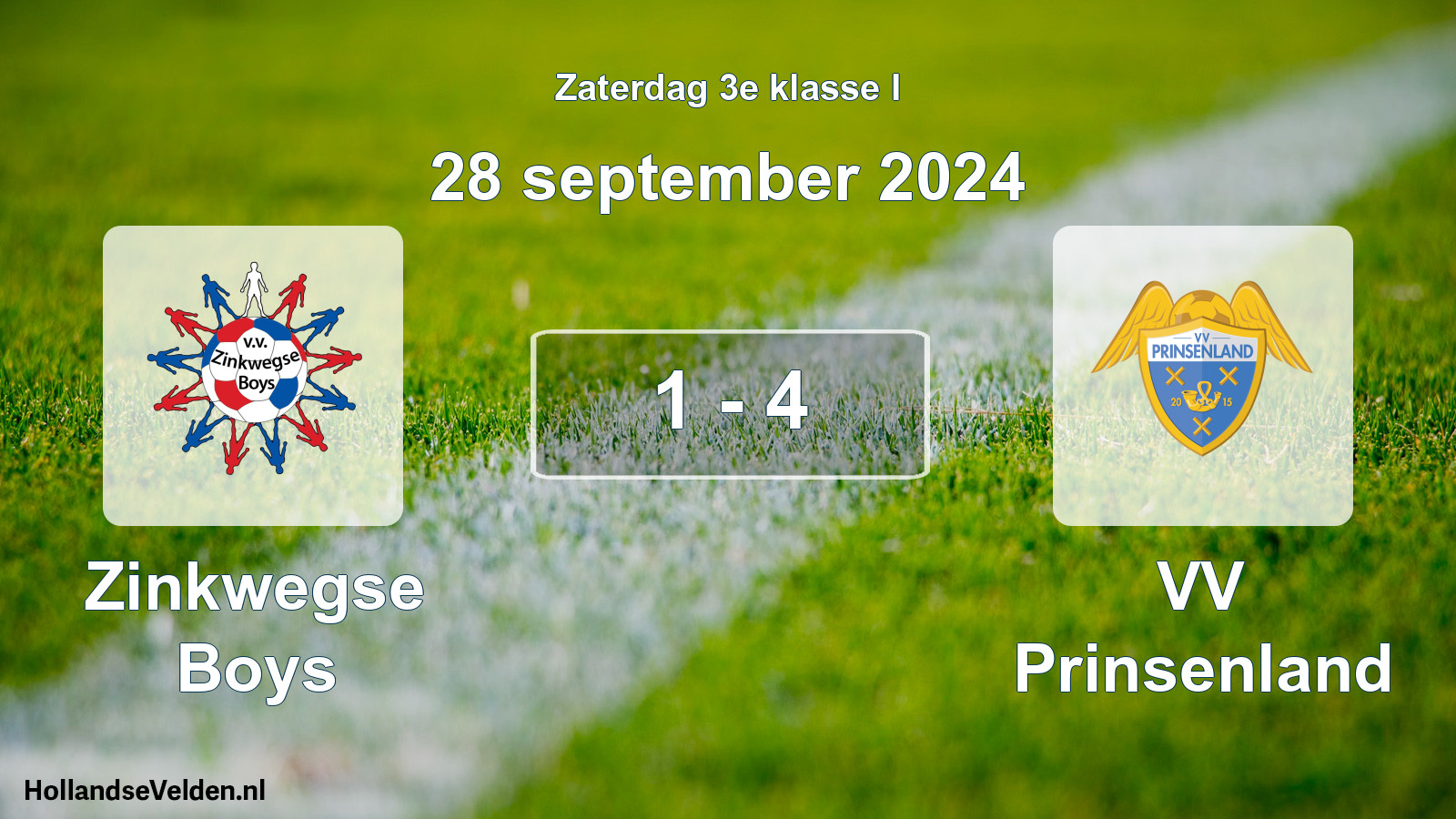Total number of matches played: Zinkwegse Boys - VV Prinsenland 1 - 4 (28 September 2024)