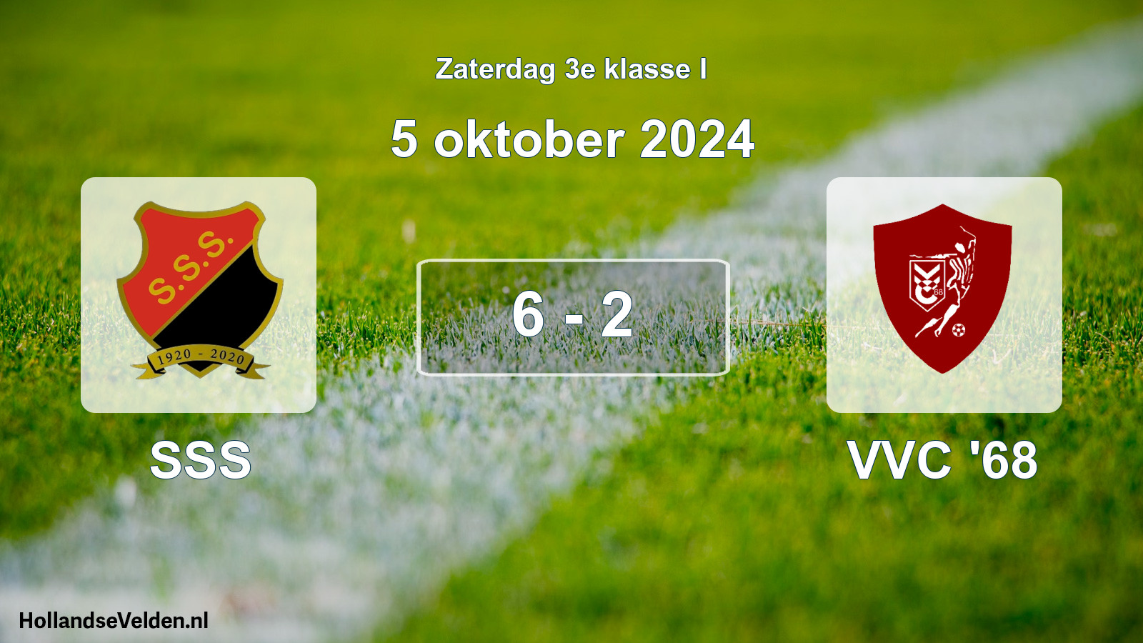 Total number of matches played: SSS - VVC '68 6 - 2 (5 October 2024)