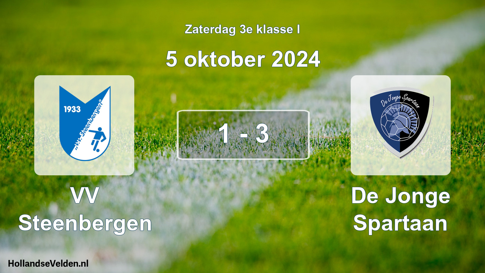 Total number of matches played: VV Steenbergen - De Jonge Spartaan 1 - 3 (5 October 2024)