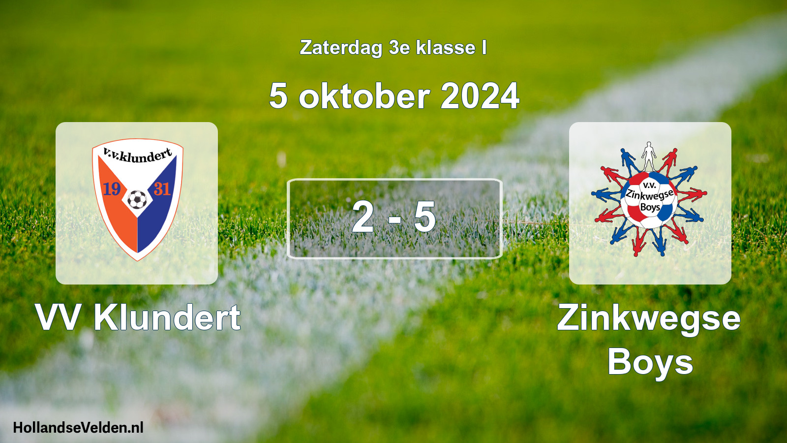 Total number of matches played: VV Klundert - Zinkwegse Boys 2 - 5 (5 October 2024)