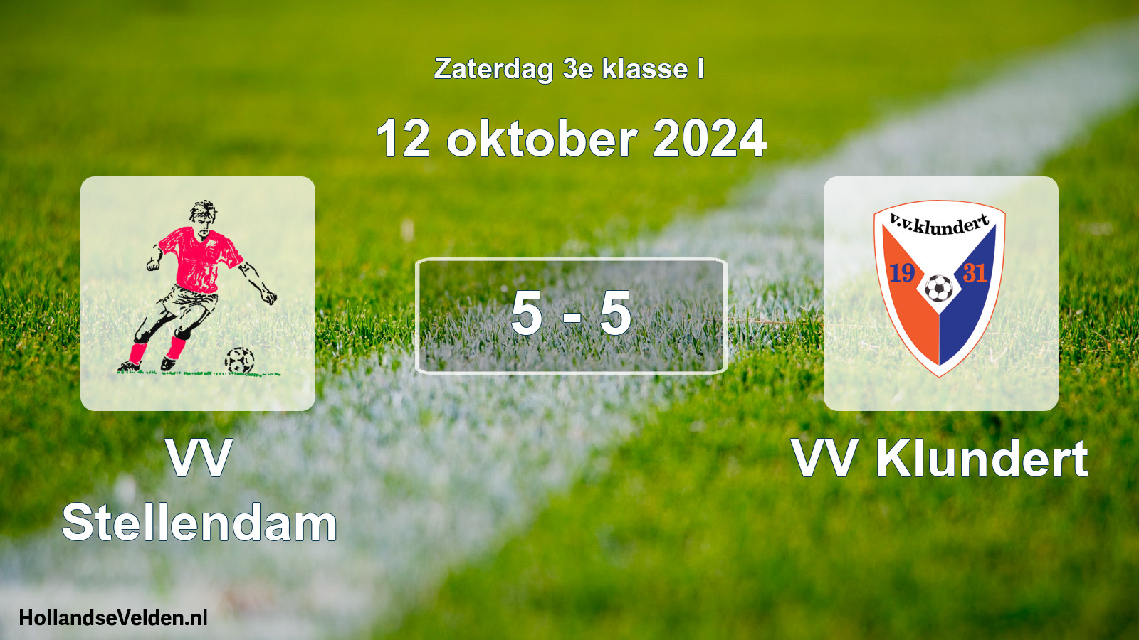 Total number of matches played: VV Stellendam - VV Klundert 5 - 5 (12 October 2024)