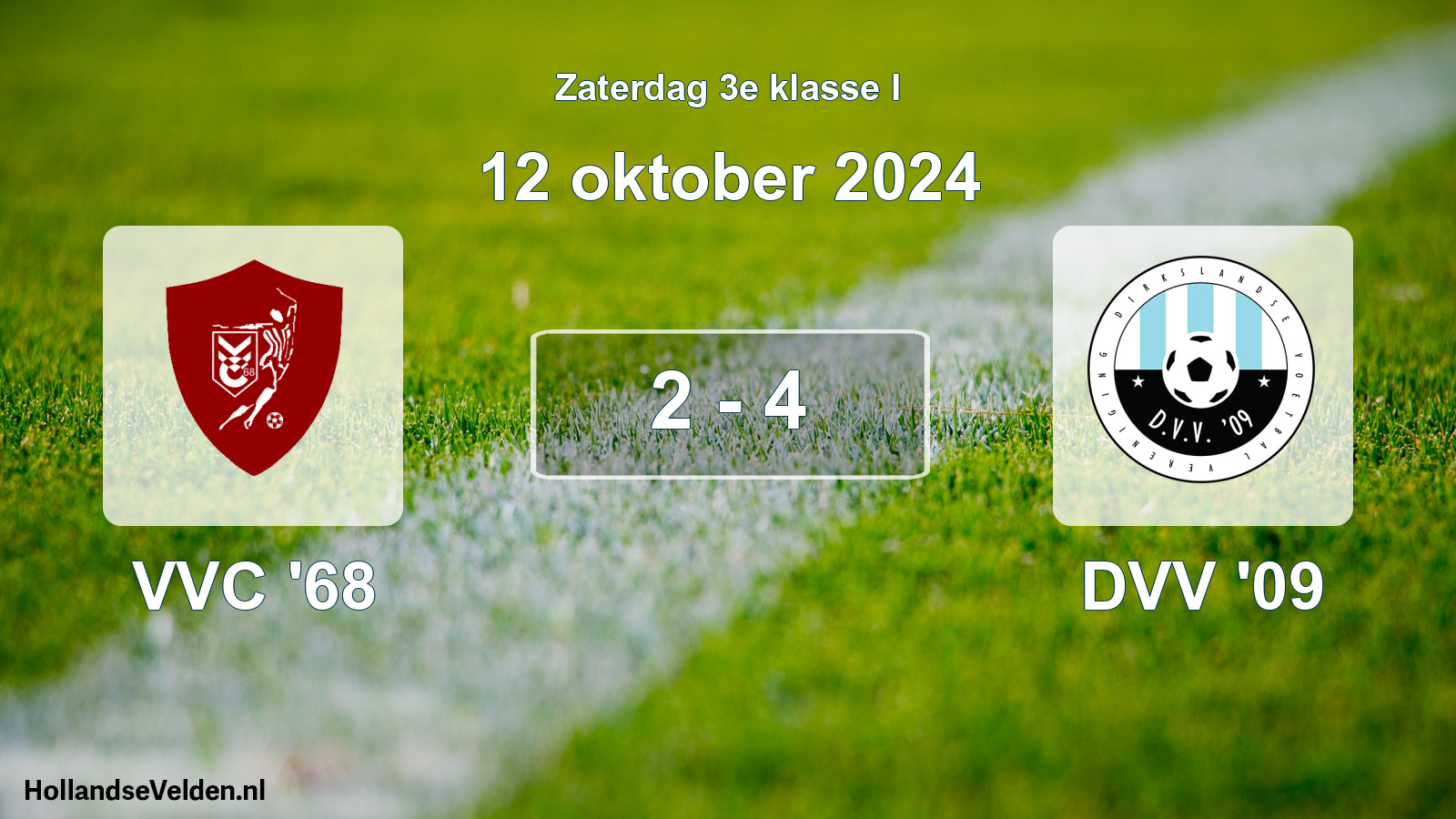 Total number of matches played: VVC '68 - DVV '09 2 - 4 (12 October 2024)