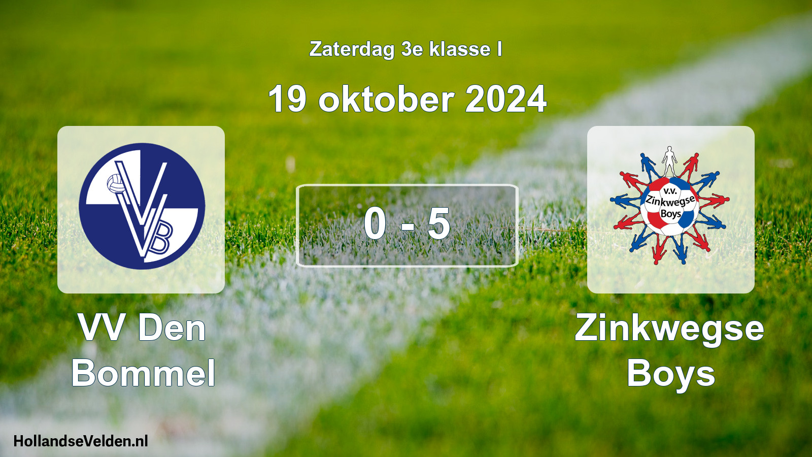 Total number of matches played: VV Den Bommel - Zinkwegse Boys 0 - 5 (19 October 2024)