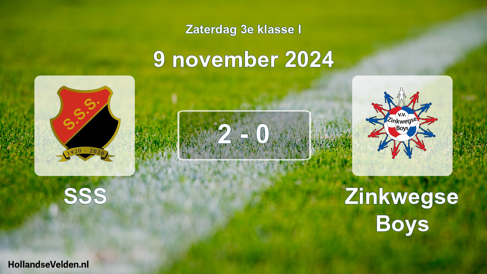 Total number of matches played: SSS - Zinkwegse Boys 2 - 0 (9 November 2024)