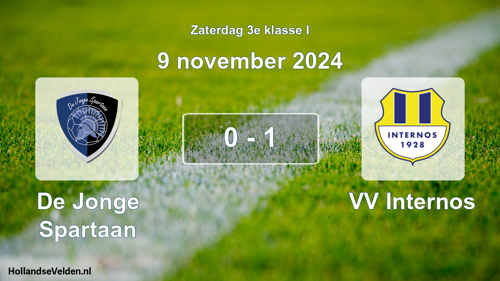 Total number of matches played: De Jonge Spartaan - VV Internos 0 - 1 (9 November 2024)