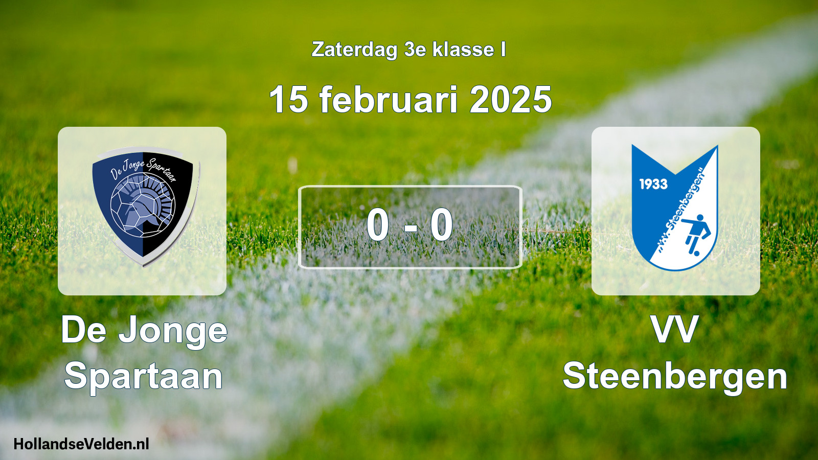 Total number of matches played: De Jonge Spartaan - VV Steenbergen 0 - 0 (15 February 2025)