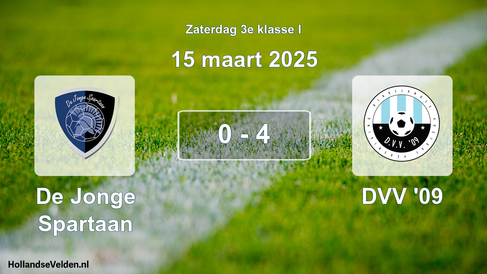 Total number of matches played: De Jonge Spartaan - DVV '09 0 - 4 (15 March 2025)
